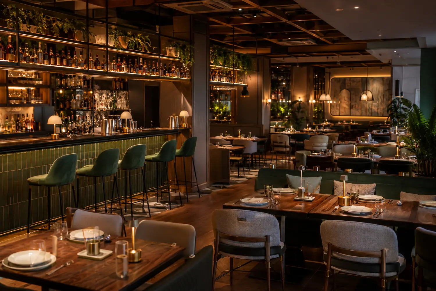 Premium restaurant and bar interior representing a hospitality business transaction in Chandigarh